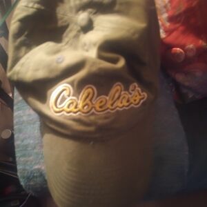 Cabela's Olive Green Hat with Yellow Logo